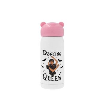 Wednesday Addams Dance, Pink stainless steel thermal flask, 320ml