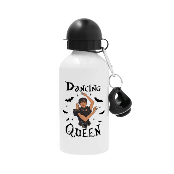 Wednesday Addams Dance, Metal water bottle, White, aluminum 500ml