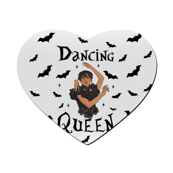 Wednesday Addams Dance, Mousepad heart 23x20cm