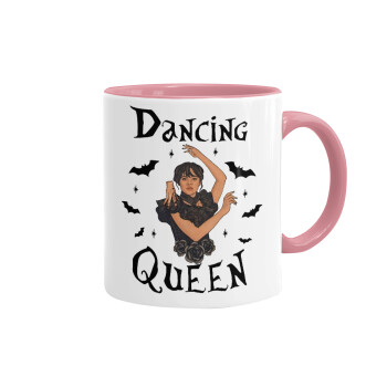 Wednesday Addams Dance, Mug colored pink, ceramic, 330ml