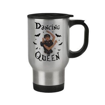 Wednesday Addams Dance, Stainless steel travel mug with lid, double wall 450ml