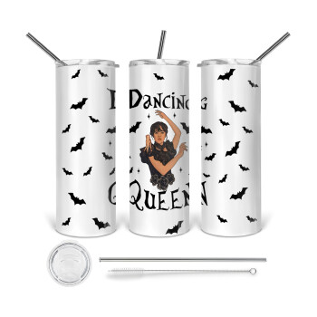 Wednesday Addams Dance, 360 Eco friendly stainless steel tumbler 600ml, with metal straw & cleaning brush