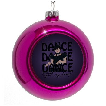 Wednesday dance dance dance, Purple Christmas tree ornament bauble 8cm