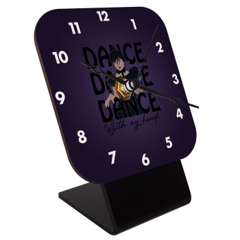 Wednesday dance dance dance, Επιτραπέζιο ρολόι ξύλινο με δείκτες (10cm)