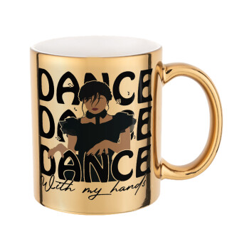 Wednesday dance dance dance, Mug ceramic, gold mirror, 330ml