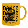 Ceramic coffee mug yellow, 330ml (1pcs)