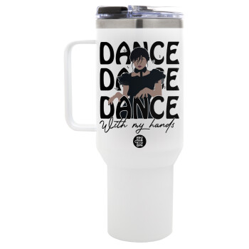 Wednesday dance dance dance, Mega Tumbler με καπάκι, διπλού τοιχώματος (θερμό) 1,2L