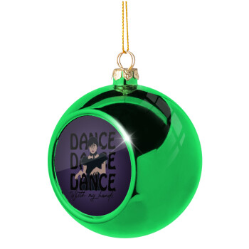 Wednesday dance dance dance, Green Christmas tree ornament ball 8cm