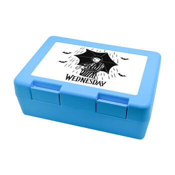 Wednesday Addams, Children's cookie container LIGHT BLUE 185x128x65mm (BPA free plastic)