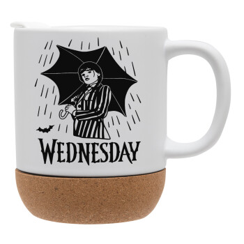 Wednesday Addams, Ceramic coffee mug Cork (MAT), 330ml (1pcs)