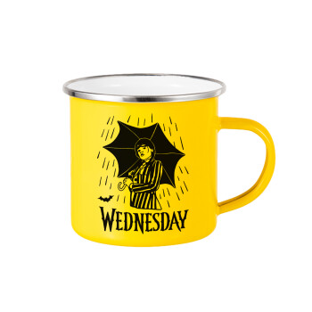 Wednesday Addams, Yellow Enamel Metallic Cup 360ml