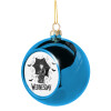 Blue Christmas tree ball ornament 8cm