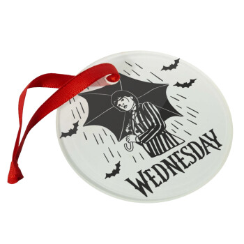 Wednesday Addams, Christmas ornament glass 9cm