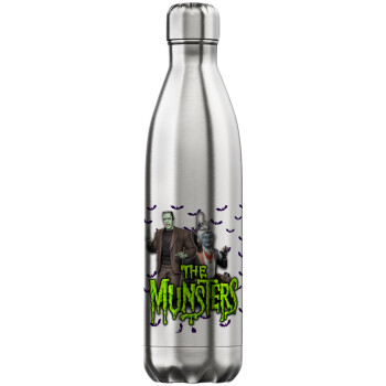 The munsters, Μεταλλικό παγούρι θερμός Inox (Stainless steel), διπλού τοιχώματος, 750ml