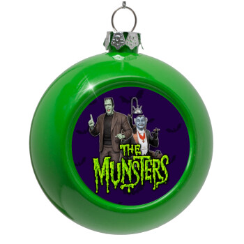 The munsters, Green Christmas tree ornament bauble 8cm