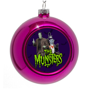 The munsters, Purple Christmas tree ornament bauble 8cm