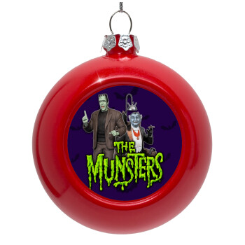 The munsters, Στολίδι Χριστουγεννιάτικη μπάλα δένδρου Κόκκινη 8cm