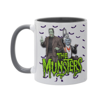 The munsters, Κούπα χρωματιστή γκρι, κεραμική, 330ml