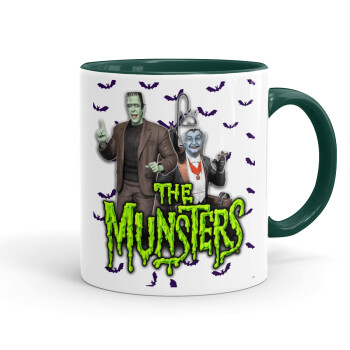 The munsters, Mug colored green, ceramic, 330ml