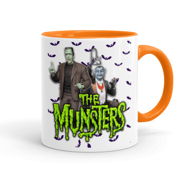 The munsters, Mug colored orange, ceramic, 330ml