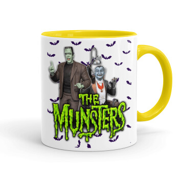 The munsters, Mug colored yellow, ceramic, 330ml