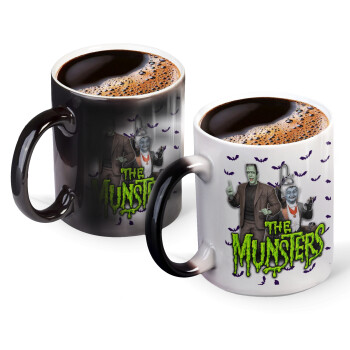 The munsters, Color changing magic Mug, ceramic, 330ml when adding hot liquid inside, the black colour desappears (1 pcs)