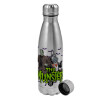 Metallic water bottle, stainless steel, 750ml