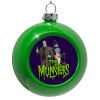 Green Christmas tree ornament bauble 8cm