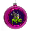 Purple Christmas tree ornament bauble 8cm