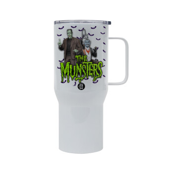 The munsters, Mega Stainless steel Tumbler with lid, double wall 750L