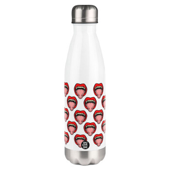 vampire lips, Metal mug thermos White (Stainless steel), double wall, 500ml