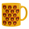 Ceramic coffee mug yellow, 330ml (1pcs)