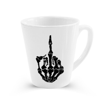 Middle finger, Κούπα κωνική Latte Λευκή, κεραμική, 300ml