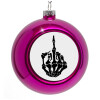 Purple Christmas tree ornament bauble 8cm