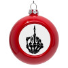 Red Christmas tree ornament bauble 8cm