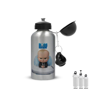 The boss baby, Metallic water jug, Silver, aluminum 500ml