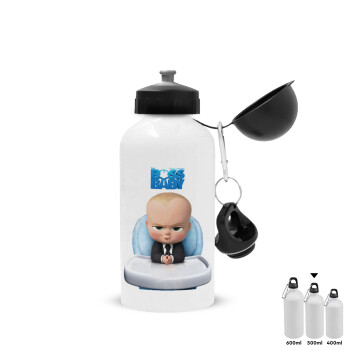 The boss baby, Μεταλλικό παγούρι νερού, Λευκό, αλουμινίου 500ml