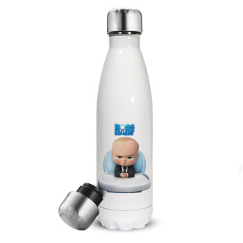 The boss baby, Metal mug thermos White (Stainless steel), double wall, 500ml