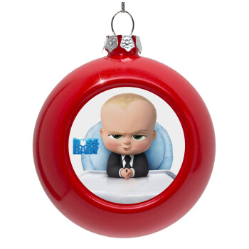 The boss baby, Red Christmas tree ornament bauble 8cm