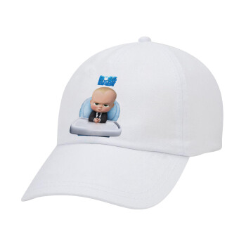 The boss baby, Καπέλο Ενηλίκων Baseball Λευκό 5-φύλλο (POLYESTER, ΕΝΗΛΙΚΩΝ, UNISEX, ONE SIZE)