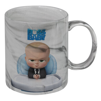 The boss baby, Κούπα κεραμική, marble style (μάρμαρο), 330ml