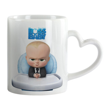 The boss baby, Mug heart handle, ceramic, 330ml