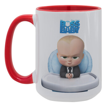 The boss baby, Κούπα Mega 15oz, κεραμική Κόκκινη, 450ml