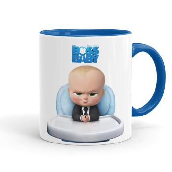 The boss baby, Κούπα χρωματιστή μπλε, κεραμική, 330ml