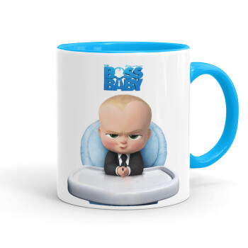 The boss baby, Mug colored light blue, ceramic, 330ml