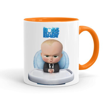 The boss baby, Mug colored orange, ceramic, 330ml