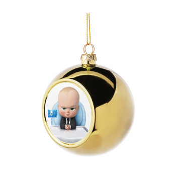 The boss baby, Golden Christmas tree ball ornament 8cm