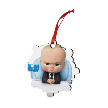 The boss baby, Christmas ornament snowflake wooden 7.5cm