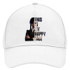 Adult Baseball Cap, Drill, White (100% COTTON, ADULT, UNISEX, ONE SIZE)