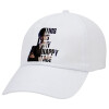 Adult Baseball Cap White 5-panel (POLYESTER, ADULT, UNISEX, ONE SIZE)